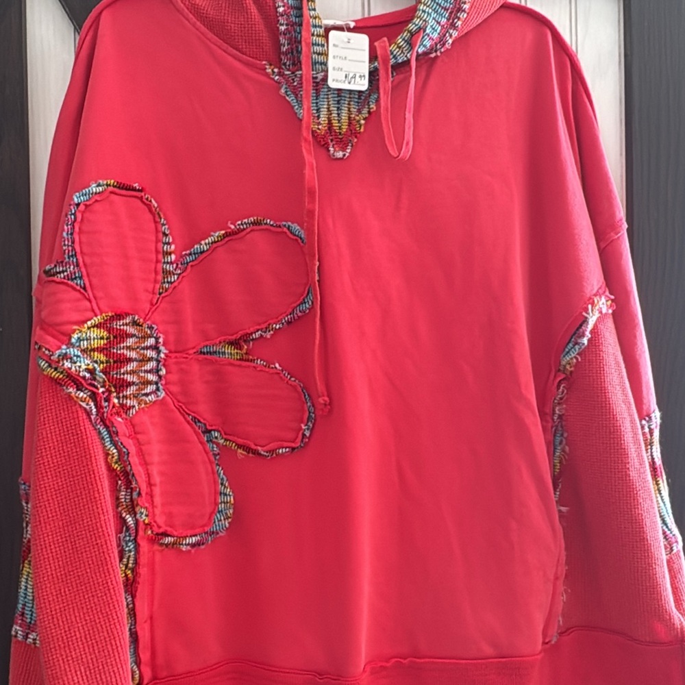 Easel Red Floral Women's Hoodie
